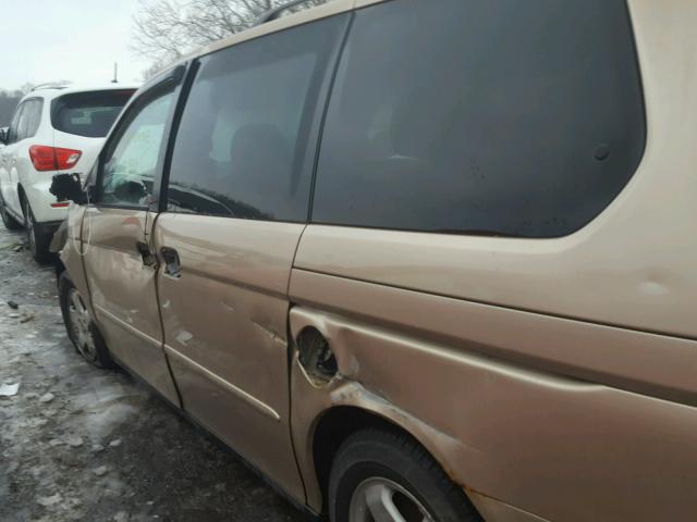 2HKRL18641H604314 - 2001 HONDA ODYSSEY EX GOLD photo 9