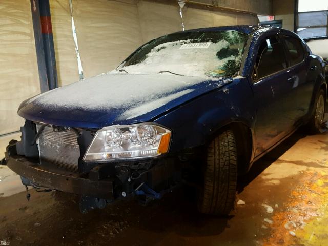 1C3CDZABXDN565570 - 2013 DODGE AVENGER SE BLUE photo 2