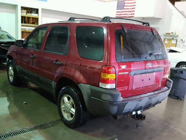 1FMYU92174KA42916 - 2004 FORD ESCAPE XLS MAROON photo 3