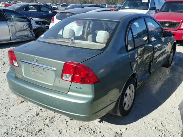 2HGES16553H543175 - 2003 HONDA CIVIC LX GREEN photo 4