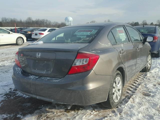 19XFB2F58CE327583 - 2012 HONDA CIVIC LX GRAY photo 4