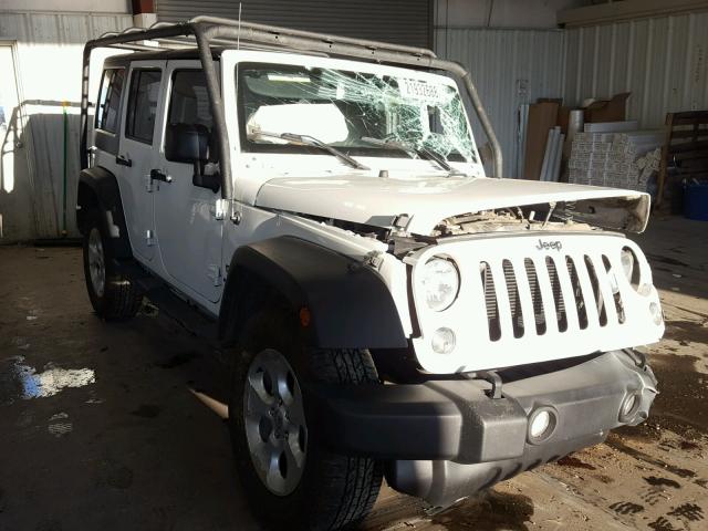 1C4BJWDG2FL764505 - 2015 JEEP WRANGLER U WHITE photo 1