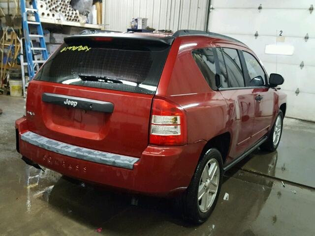 1J8FF47W98D627996 - 2008 JEEP COMPASS SP RED photo 4