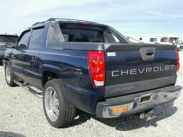 3GNEC12T04G136549 - 2004 CHEVROLET AVALANCHE BLUE photo 3