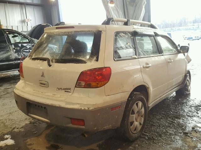 JA4LZ31G63U084591 - 2003 MITSUBISHI OUTLANDER WHITE photo 4