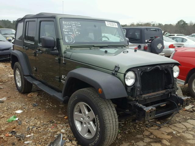 1J4GA39118L591789 - 2008 JEEP WRANGLER U GREEN photo 1