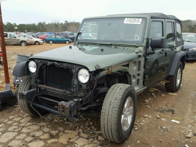 1J4GA39118L591789 - 2008 JEEP WRANGLER U GREEN photo 2