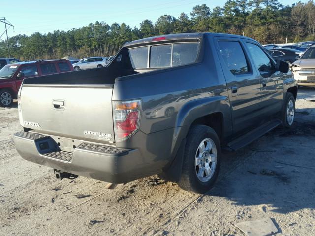 2HJYK16538H514112 - 2008 HONDA RIDGELINE GRAY photo 4