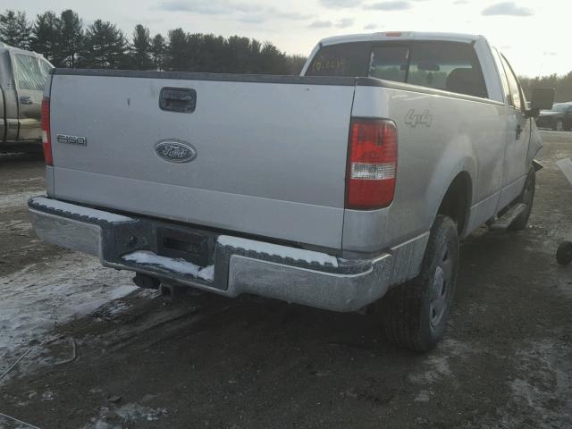 1FTRF14W08KB31214 - 2008 FORD F150 SILVER photo 4