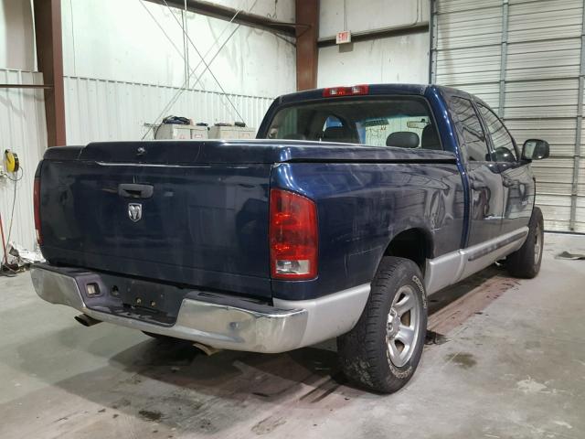 1D7HA18K35J614205 - 2005 DODGE RAM 1500 S BLUE photo 4