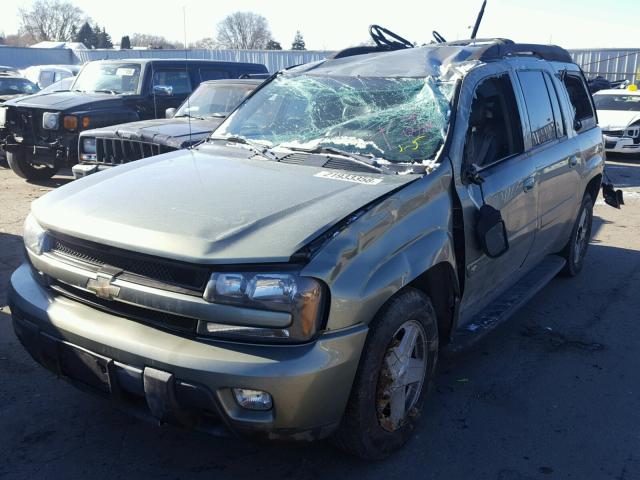 1GNET16S736126506 - 2003 CHEVROLET TRAILBLAZE GREEN photo 2