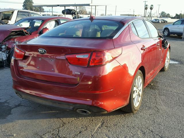 5XXGM4A73FG470035 - 2015 KIA OPTIMA LX 红色 照片 4