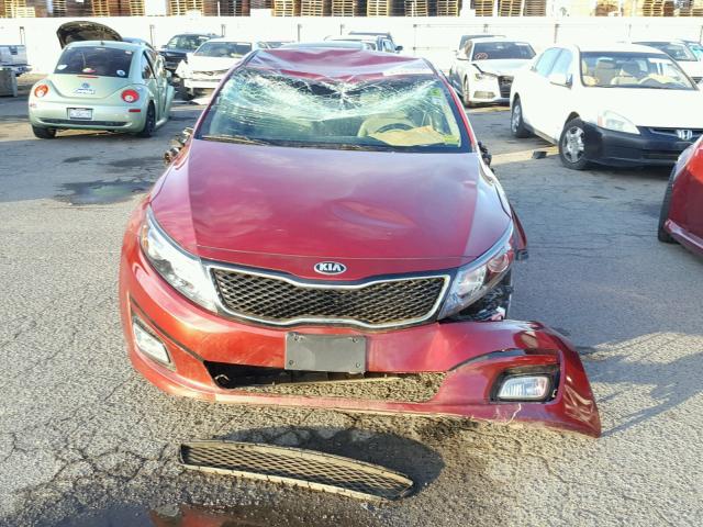 5XXGM4A73FG470035 - 2015 KIA OPTIMA LX RED photo 9