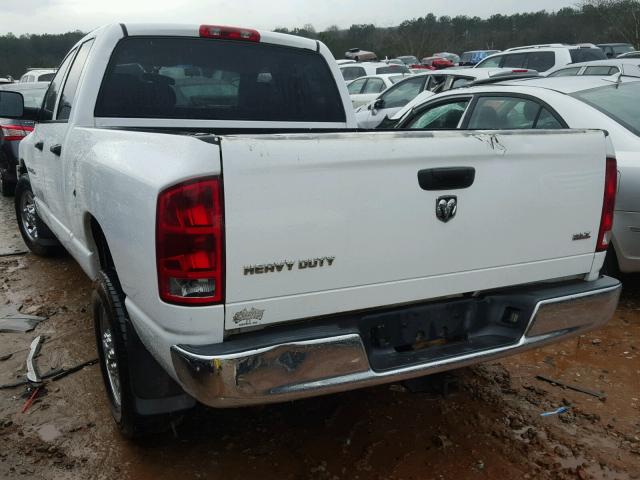 3D7KR28C05G742481 - 2005 DODGE RAM 2500 S WHITE photo 3