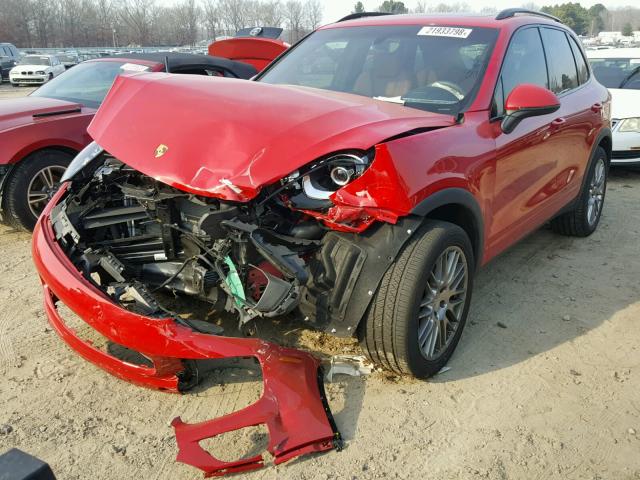 WP1AA2A28HKA88498 - 2017 PORSCHE CAYENNE RED photo 2