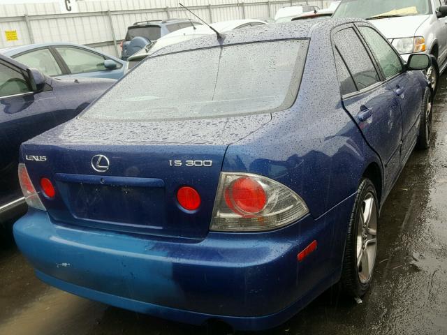 JTHBD182410012807 - 2001 LEXUS IS 300 BLUE photo 4