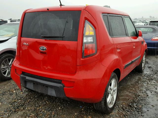 KNDJT2A28A7076341 - 2010 KIA SOUL + RED photo 4