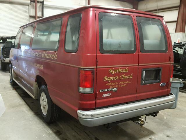 1FBSS31L0WHA48478 - 1998 FORD ECONOLINE MAROON photo 3