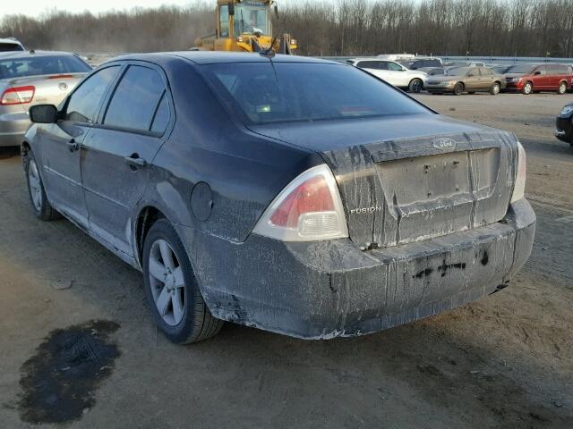 3FAHP07Z18R270746 - 2008 FORD FUSION SE BLACK photo 3