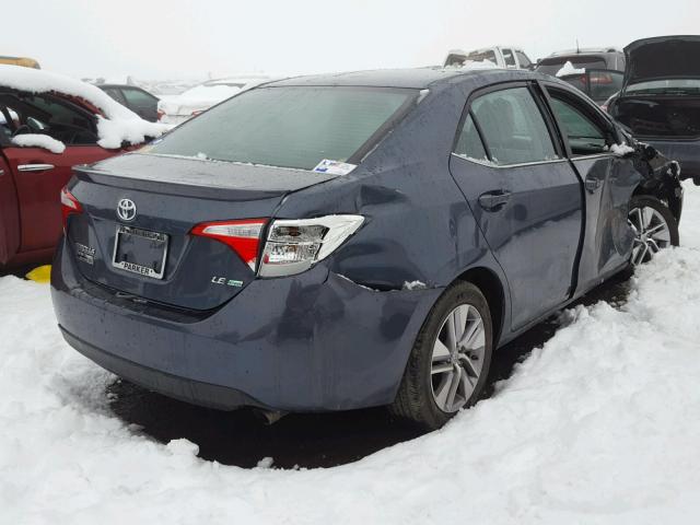 2T1BPRHE2FC229867 - 2015 TOYOTA COROLLA EC BLUE photo 4