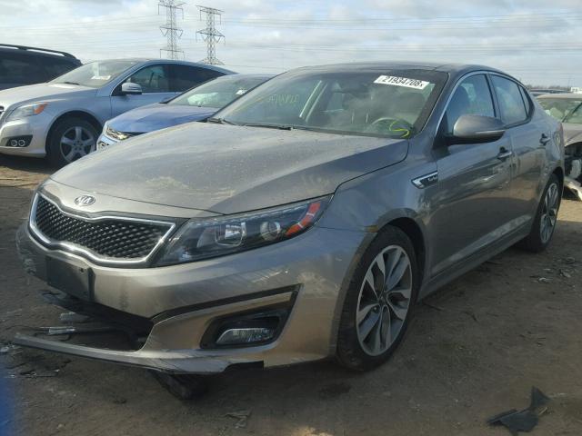 5XXGR4A68FG364933 - 2015 KIA OPTIMA SX GRAY photo 2