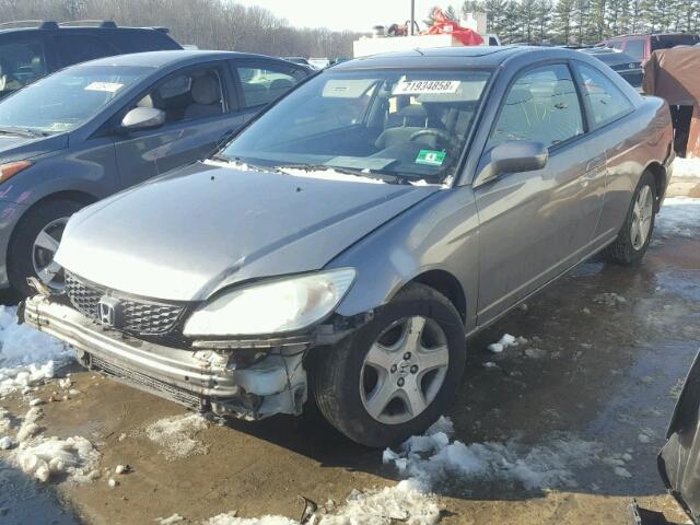 1HGEM229X5L039672 - 2005 HONDA CIVIC EX GRAY photo 2