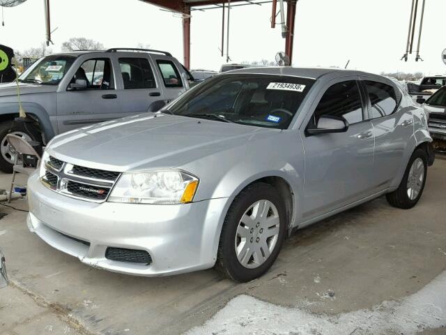 1C3CDZAB9CN310374 - 2012 DODGE AVENGER SE SILVER photo 2