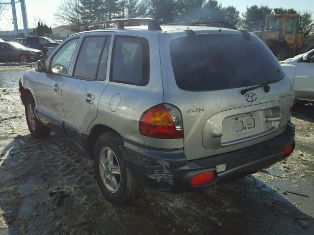 KM8SC83D41U045882 - 2001 HYUNDAI SANTA FE G SILVER photo 3