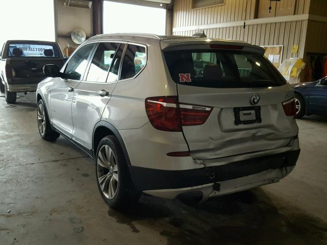 5UXWX7C5XDL977204 - 2013 BMW X3 XDRIVE3 Silber Foto 3