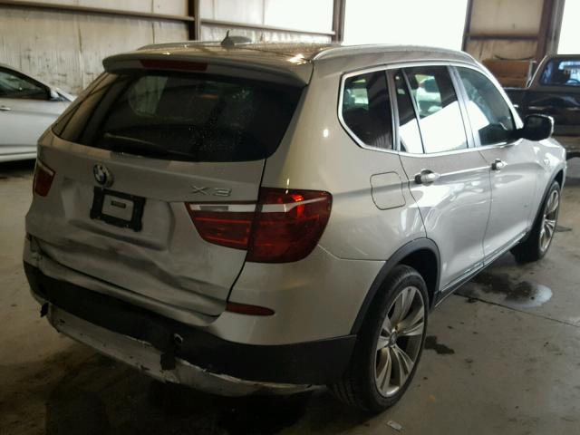 5UXWX7C5XDL977204 - 2013 BMW X3 XDRIVE3 Silber Foto 4