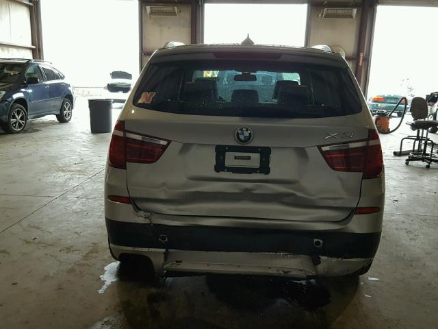 5UXWX7C5XDL977204 - 2013 BMW X3 XDRIVE3 SILVER photo 9