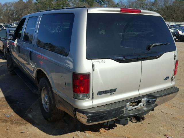 1FMNU40SX5ED43231 - 2005 FORD EXCURSION SILVER photo 3