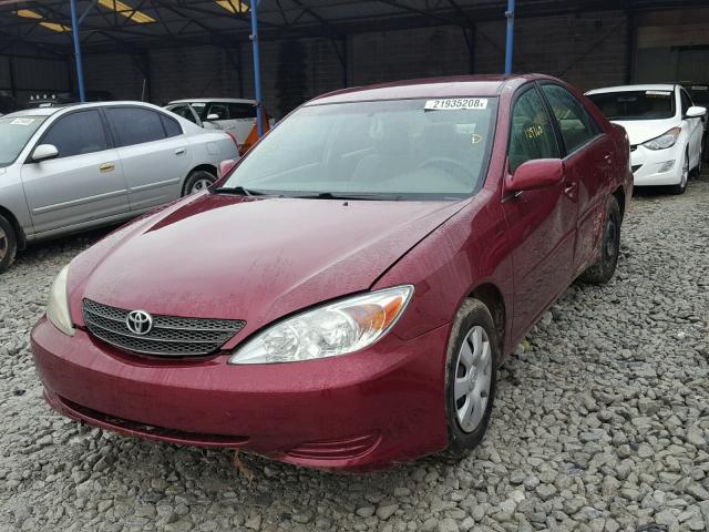 4T1BE32K44U309149 - 2004 TOYOTA CAMRY LE MAROON photo 2