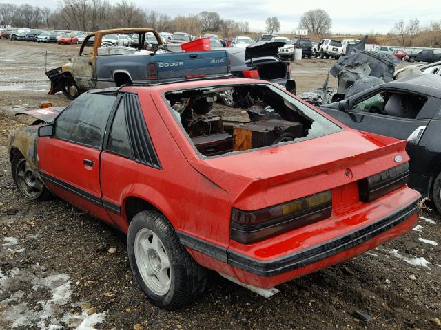 1FABP28M3EF127181 - 1984 FORD MUSTANG L RED photo 3
