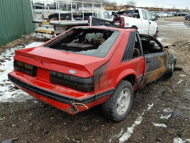 1FABP28M3EF127181 - 1984 FORD MUSTANG L RED photo 4