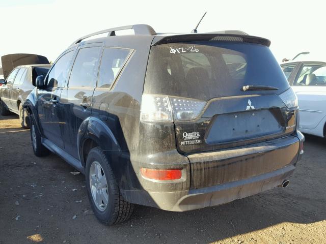 JA4AT2AW1AZ002177 - 2010 MITSUBISHI OUTLANDER BLACK photo 3