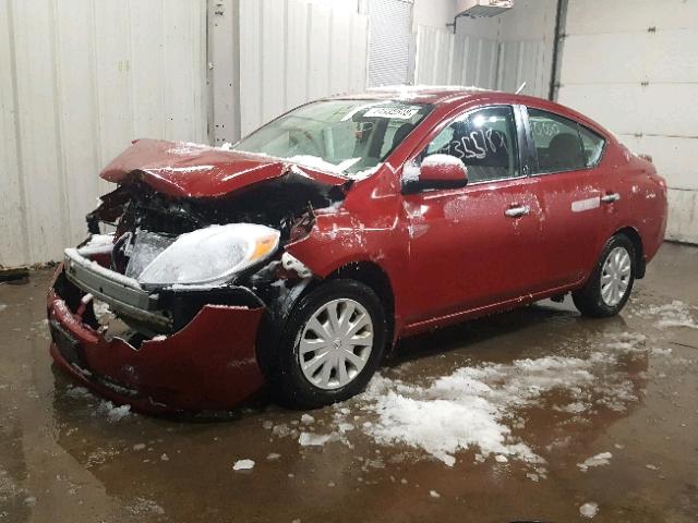 3N1CN7AP0DL843081 - 2013 NISSAN VERSA S RED photo 2