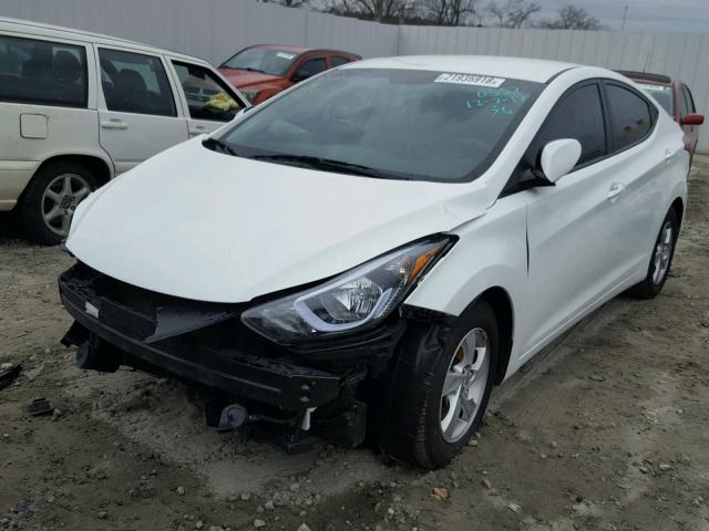 5NPDH4AE4EH510552 - 2014 HYUNDAI ELANTRA SE WHITE photo 2