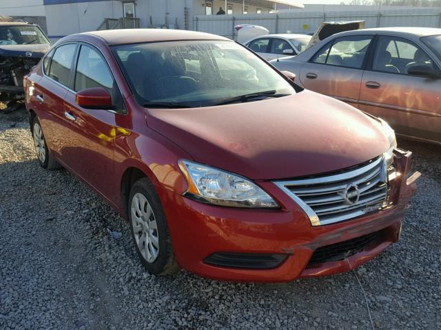 3N1AB7AP7EY234607 - 2014 NISSAN SENTRA S RED photo 1