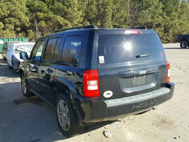 1J8FT28W57D372841 - 2007 JEEP PATRIOT SP BLACK photo 3