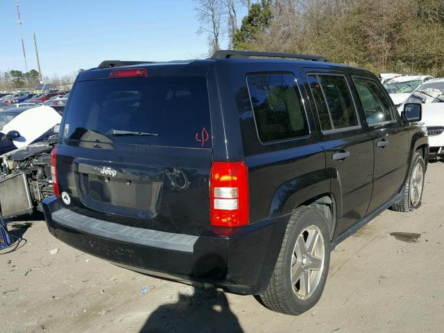 1J8FT28W57D372841 - 2007 JEEP PATRIOT SP BLACK photo 4