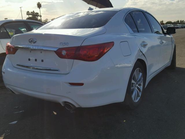 JN1BV7AP7FM354598 - 2015 INFINITI Q50 BASE WHITE photo 4