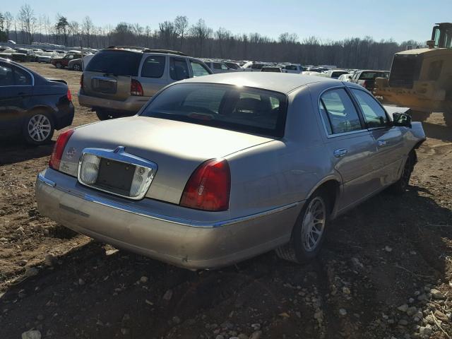 1LNHM82W71Y607728 - 2001 LINCOLN TOWN CAR S GOLD photo 4