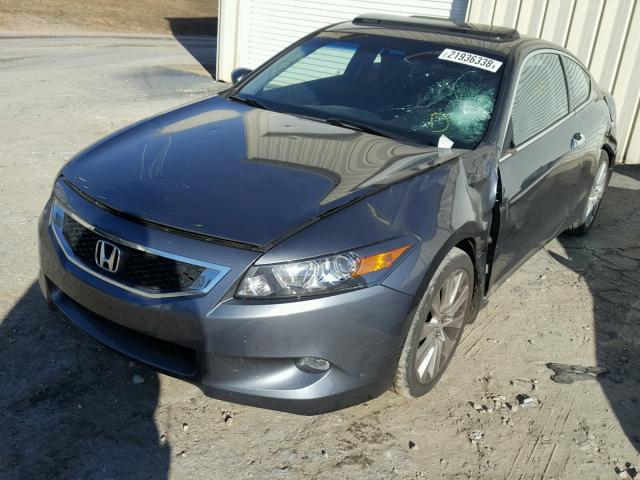 1HGCS22838A014259 - 2008 HONDA ACCORD EXL GRAY photo 2