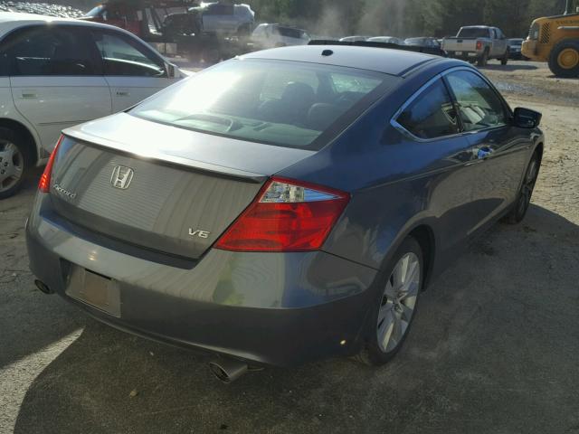 1HGCS22838A014259 - 2008 HONDA ACCORD EXL GRAY photo 4