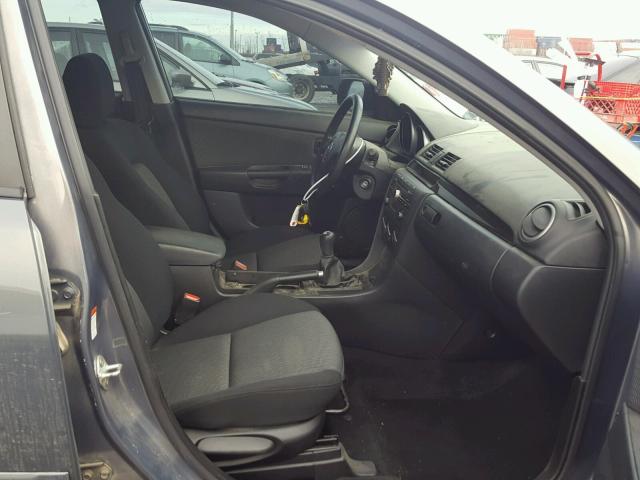 JM1BK32F971750409 - 2007 MAZDA 3 I GRAY photo 5