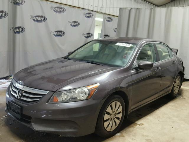 1HGCP2F33CA125306 - 2012 HONDA ACCORD LX GRAY photo 2