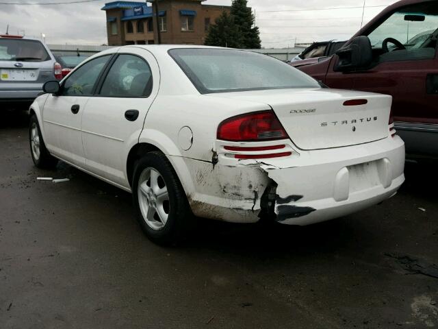 1B3EL36RX4N417933 - 2004 DODGE STRATUS SE WHITE photo 3