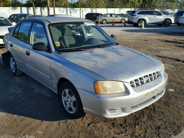 KMHCG45G7YU075106 - 2000 HYUNDAI ACCENT GL SILVER photo 1