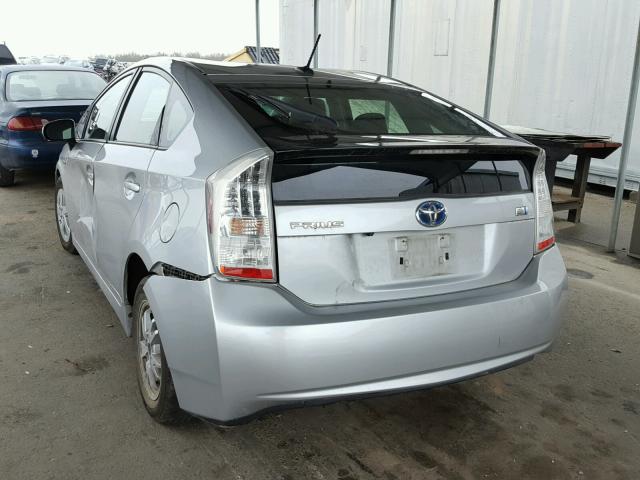 JTDKN3DU8A1276253 - 2010 TOYOTA PRIUS SILVER photo 3